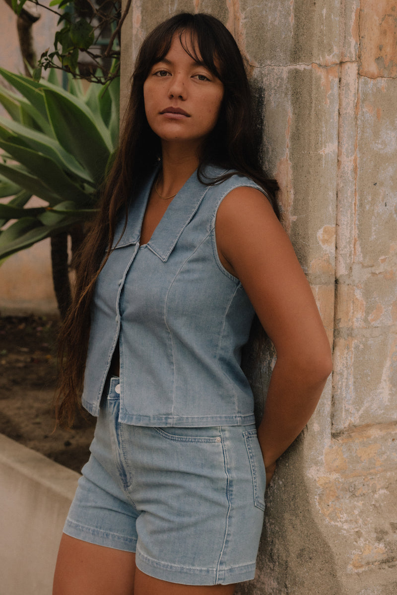 Sailor Denim Vest Denim