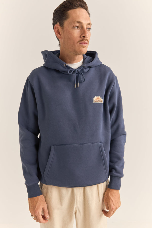 Heavyweight Fleece Hood Indigo