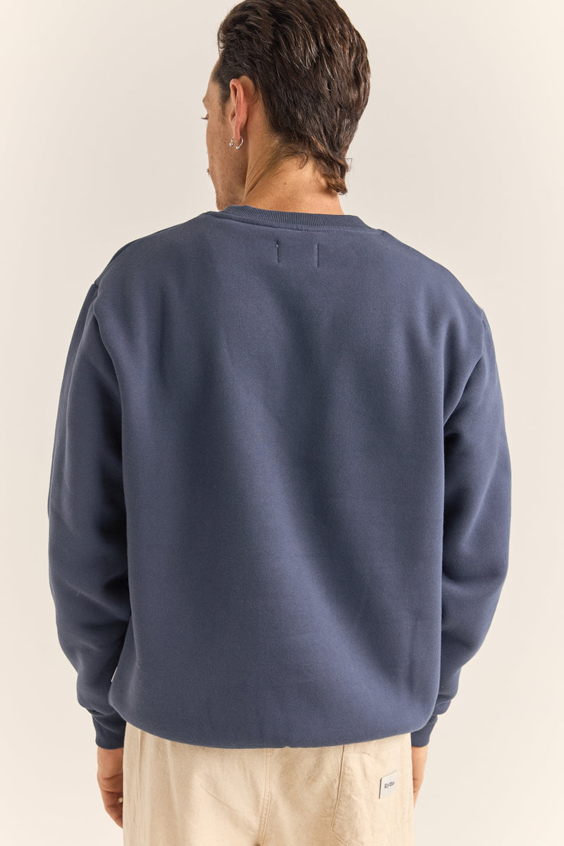 Heavyweight Fleece Crew Indigo