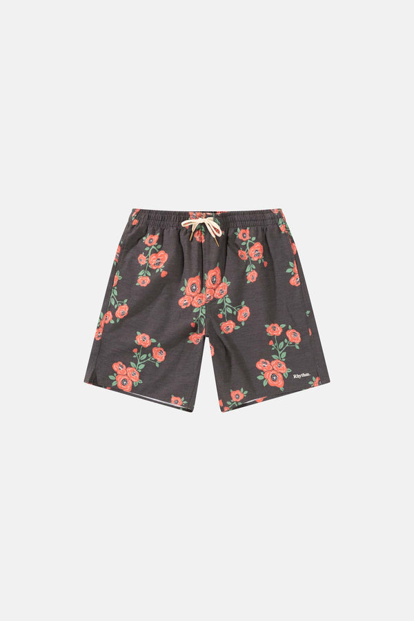 Floral Beach Short Vintage Black