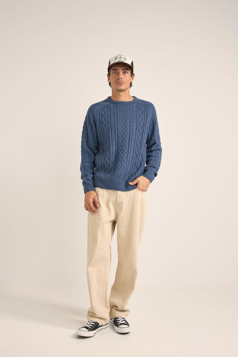 Mohair Fishermans Knit Slate