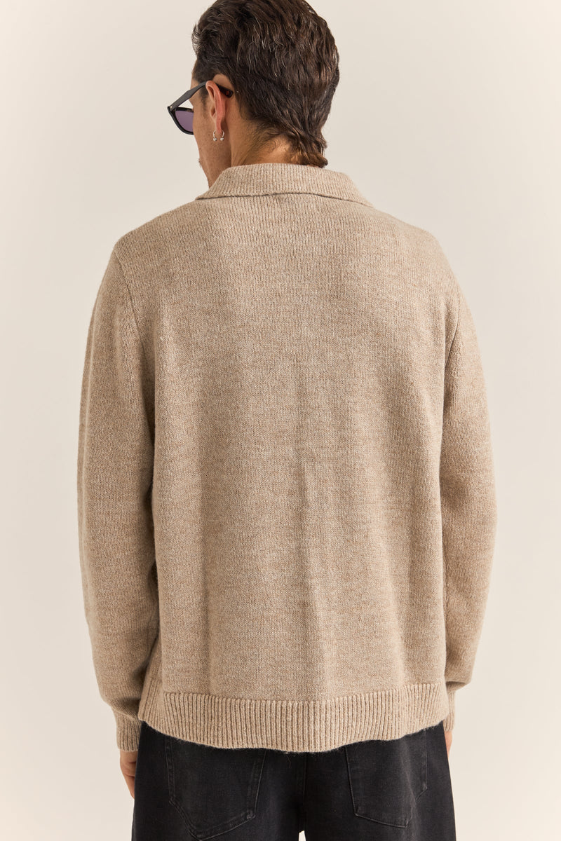 Mohair Button Up Knit Natural