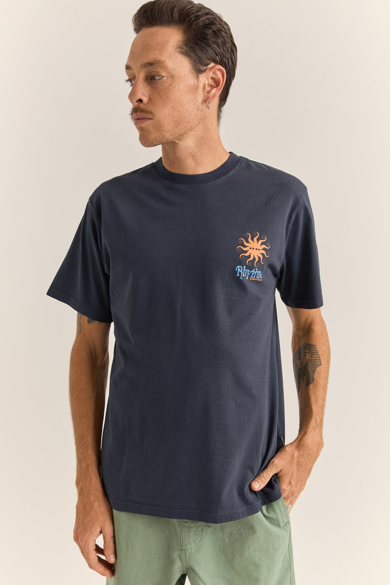 Sun Vintage Ss T-Shirt Vintage Navy