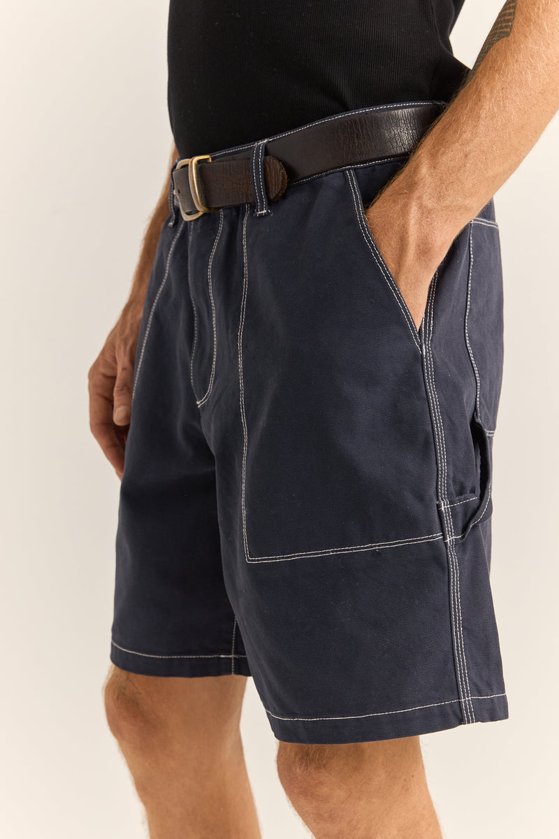 Carpenter Canvas Short Indigo