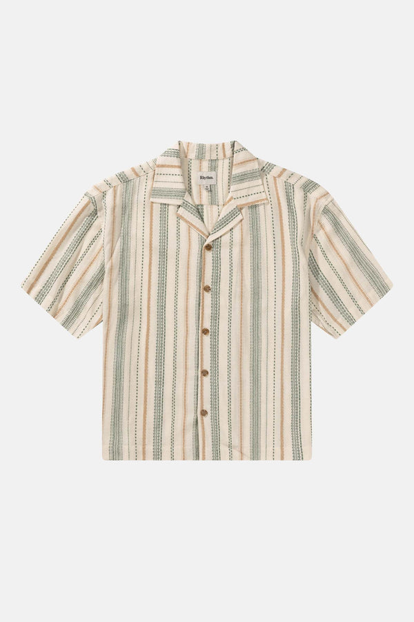 Vacation Stripe Ss Shirt Natural