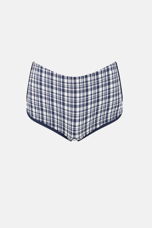 London Check Mini Boyshort Pant Navy