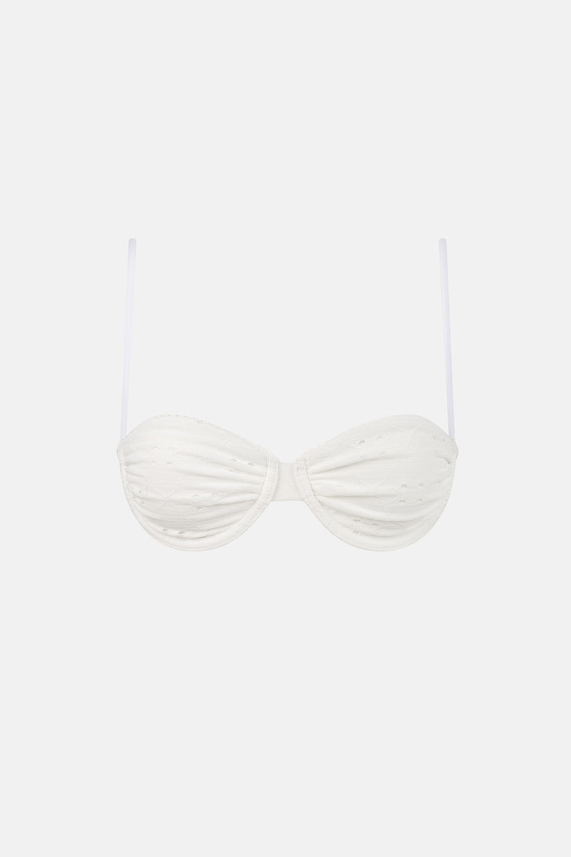 Brighton Eyelet Pico Underwire Top Ivory