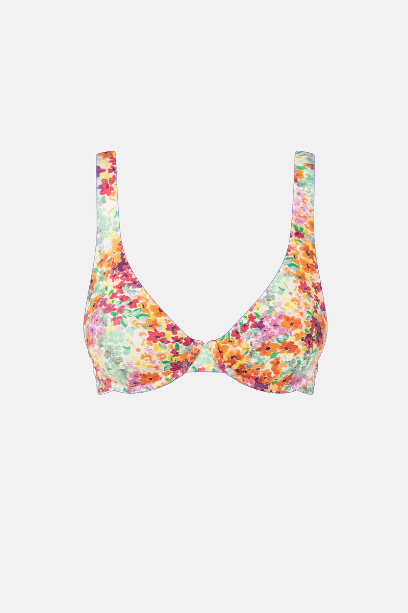 Sierra Floral Underwire Top Orange