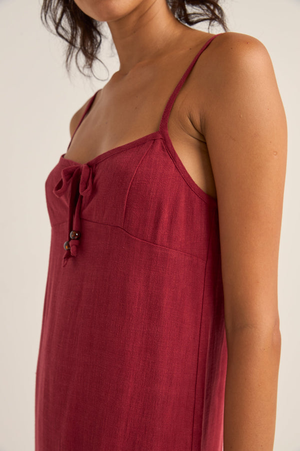 Seacoast Keyhole Slip Dress Sangria