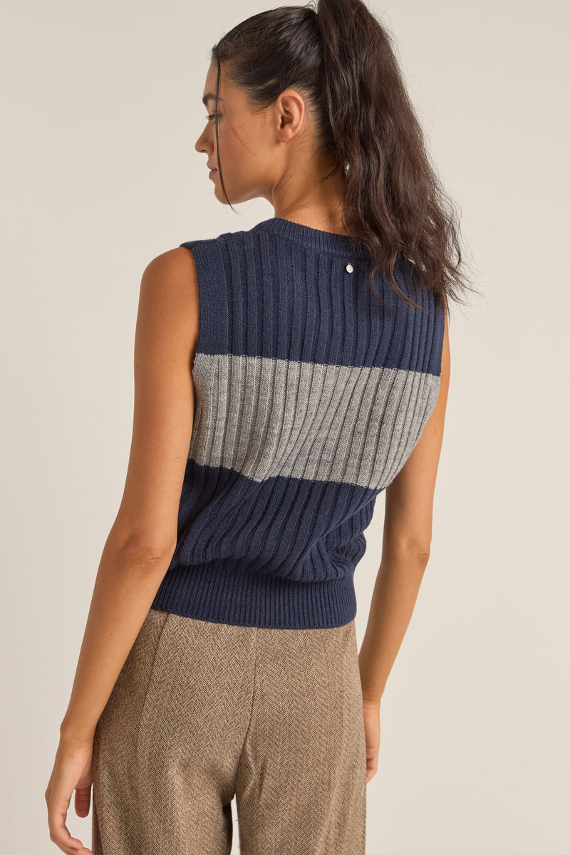 Gatwick Sweater Vest Navy