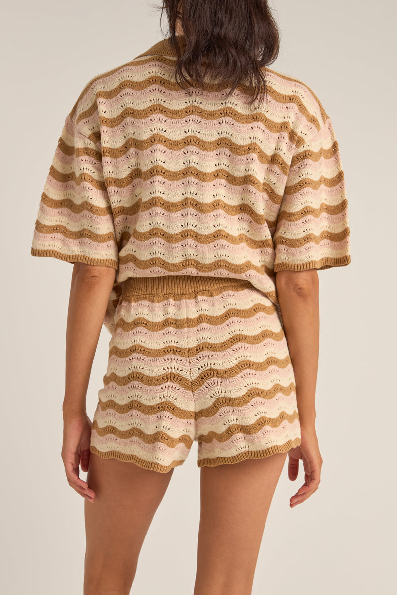 Aries Stripe Knit Short Natural