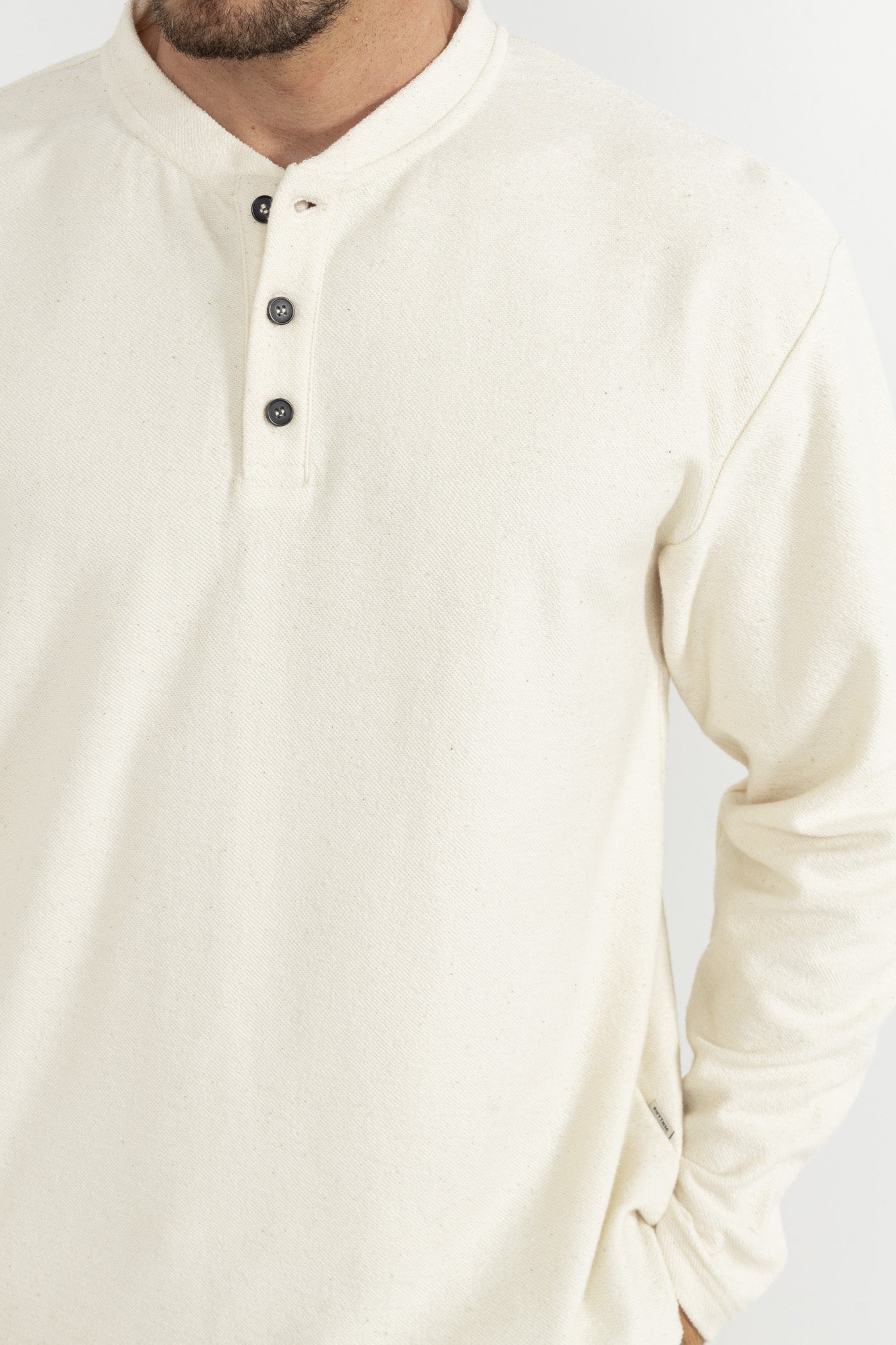 Vintage Terry Ls Henley Natural – Rhythm