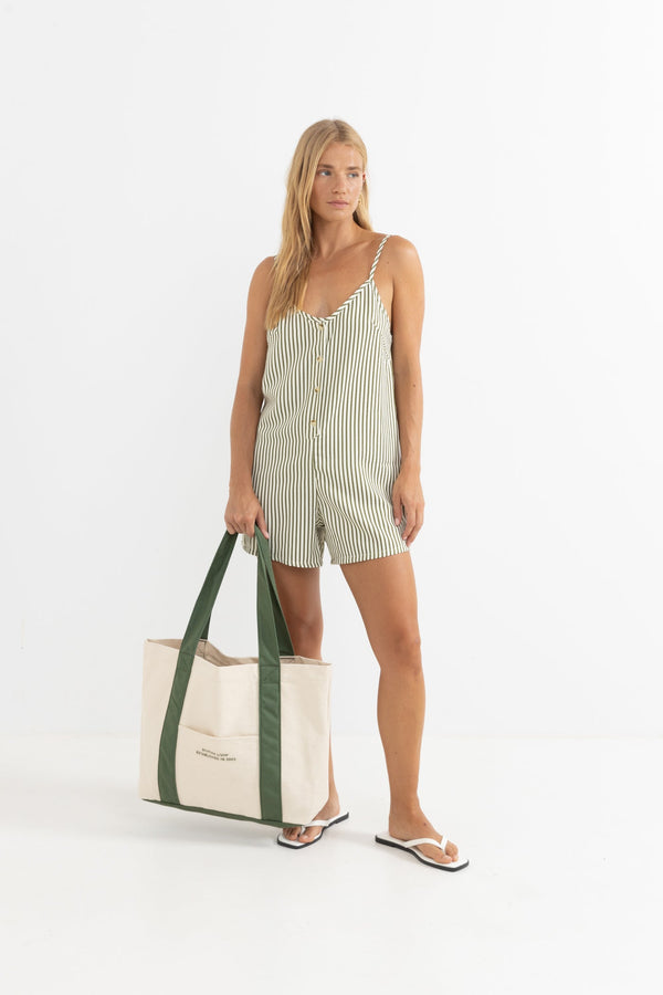 Cove Stripe Adjustable Romper