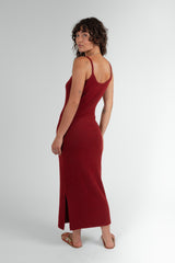 La Rochelle Knit Midi Dress Red