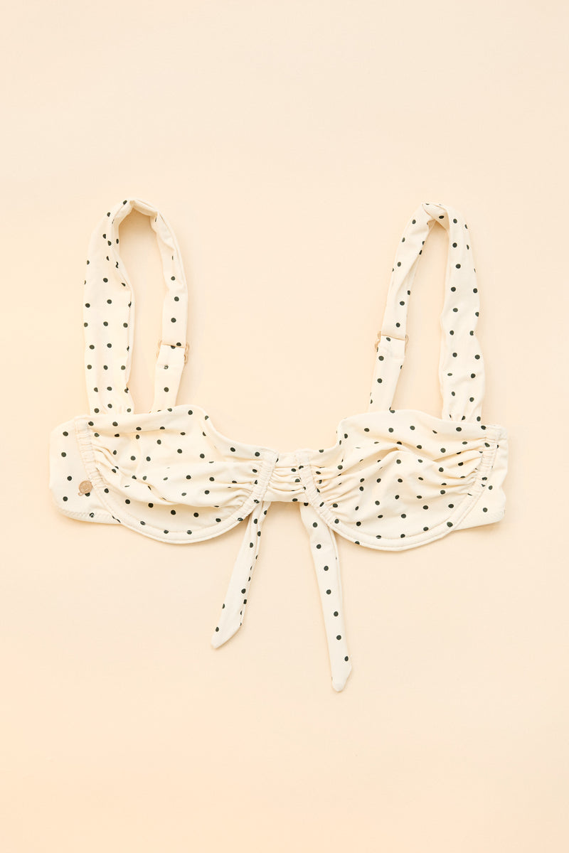 Polka Underwire Top Cream