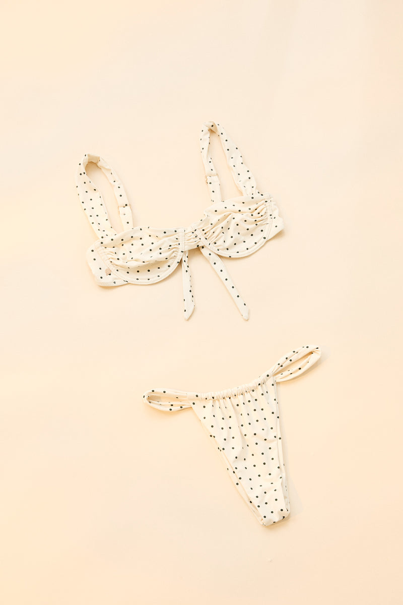 Polka Underwire Top Cream