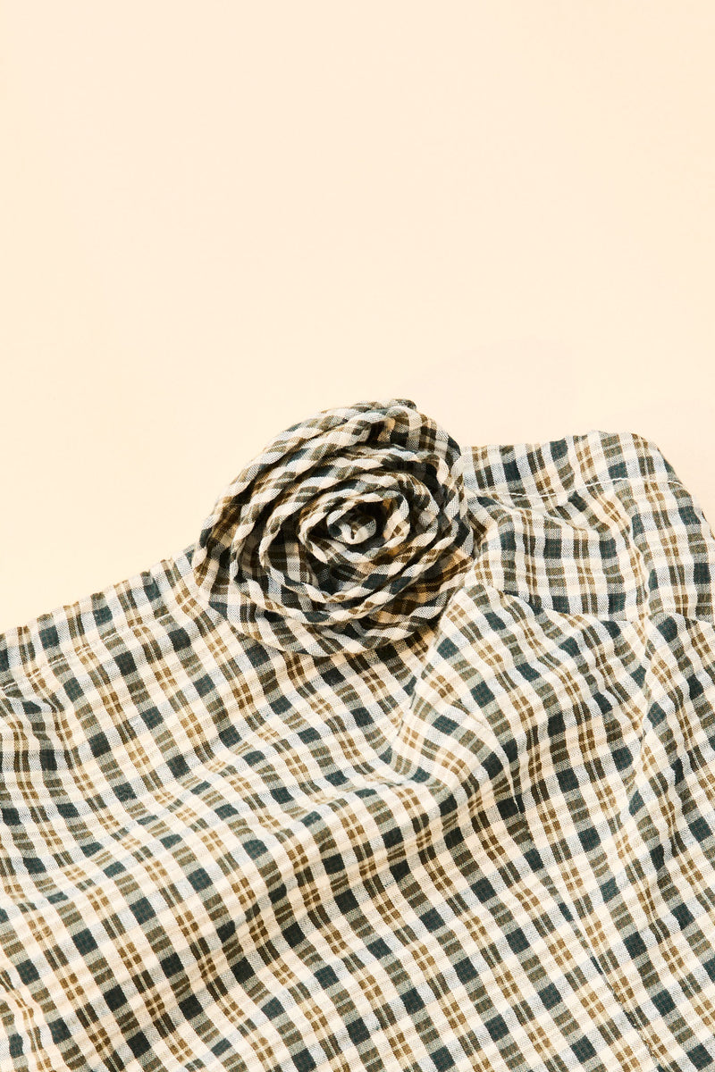 Lottie Check Top Brown