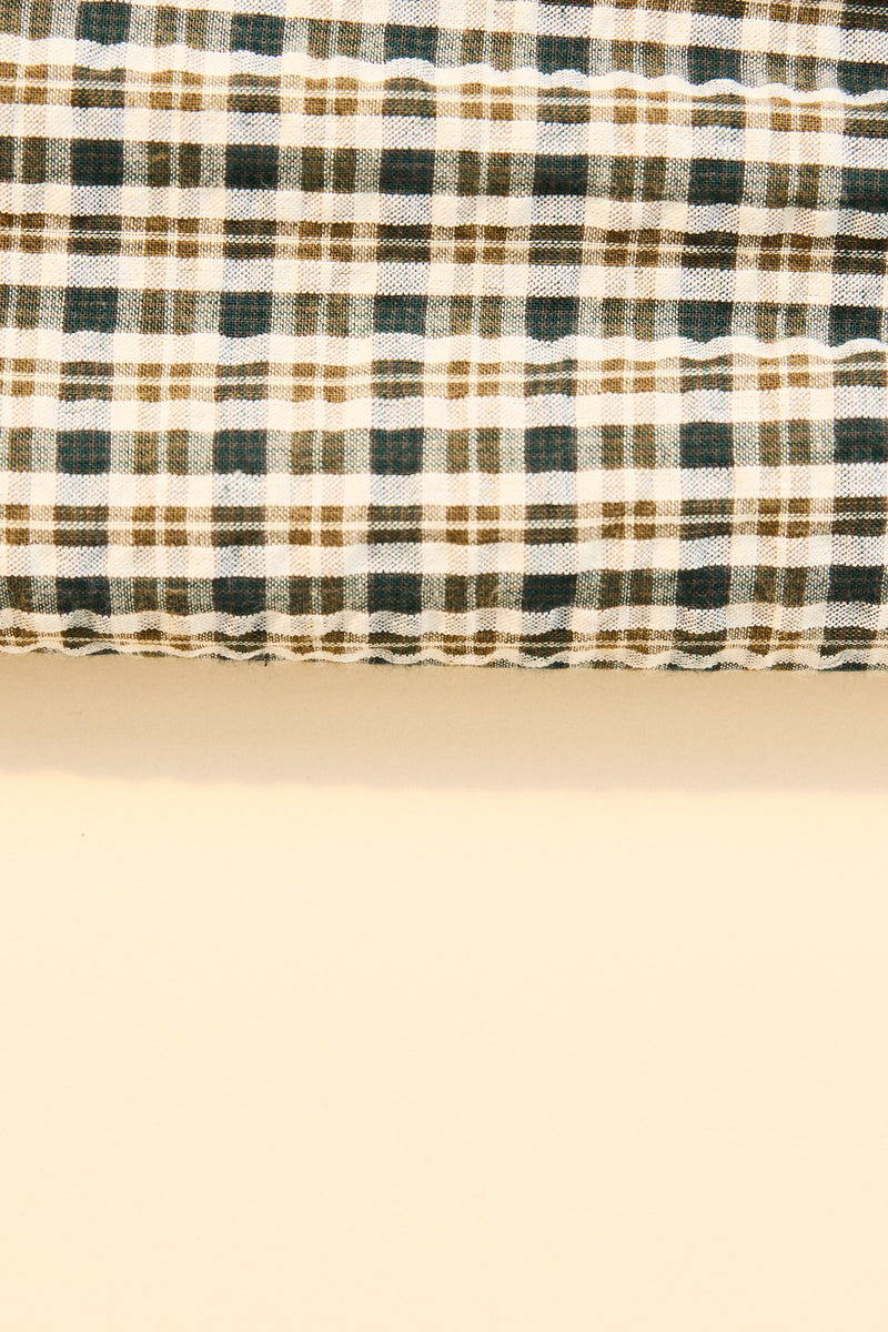 Lottie Check Top Brown