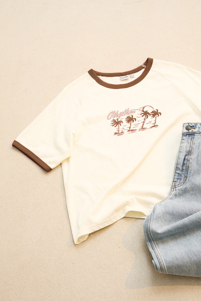 Palma Printed Tee Brown