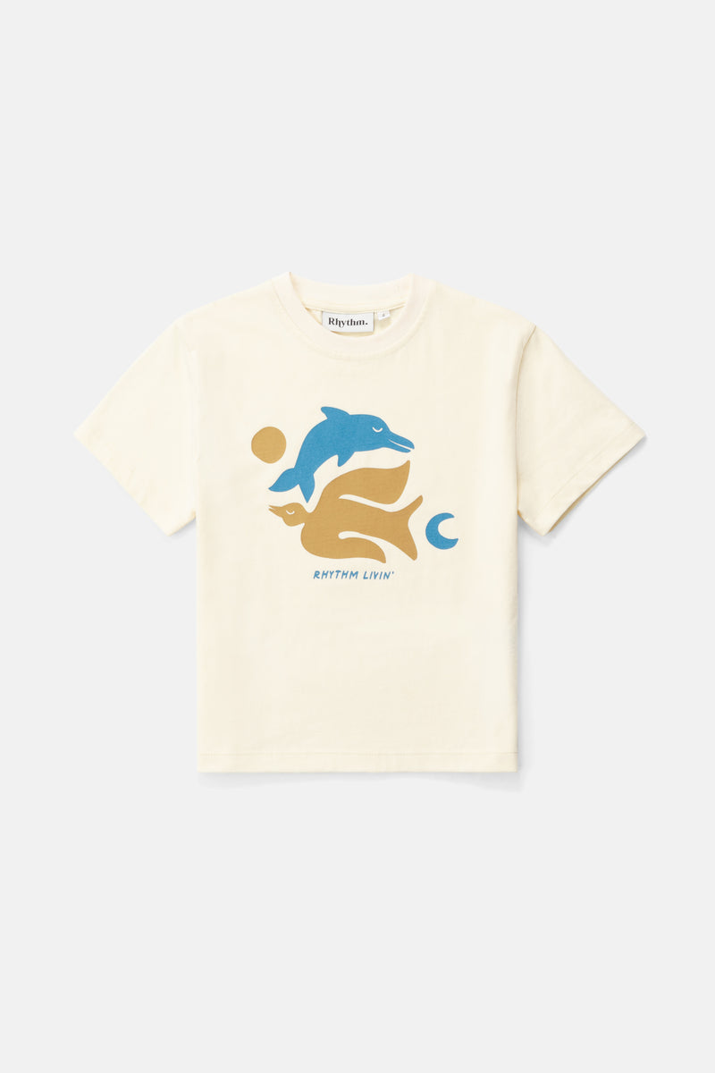 Kids Peace SS T-Shirt Natural White