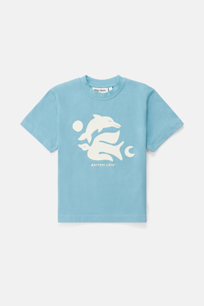 Kids Peace SS T-Shirt Blue