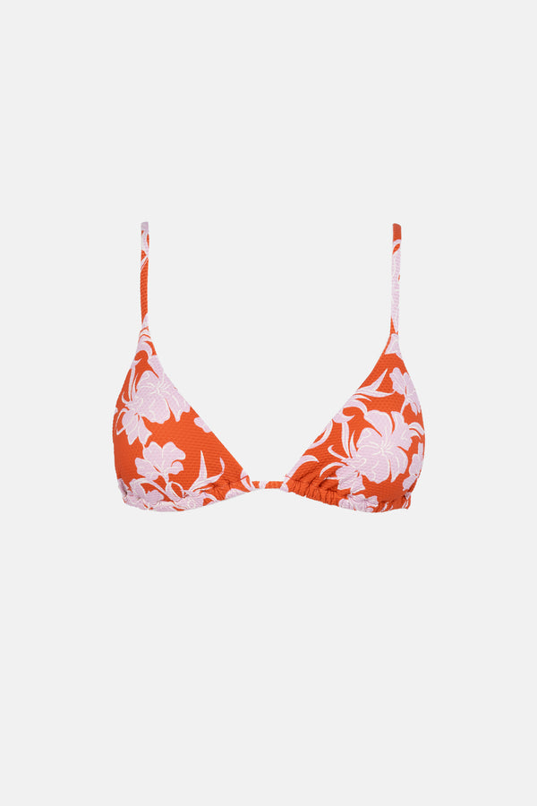 Rhythm Serene Top - Orange Floral Swim Top - Triangle Swim Top - Lulus