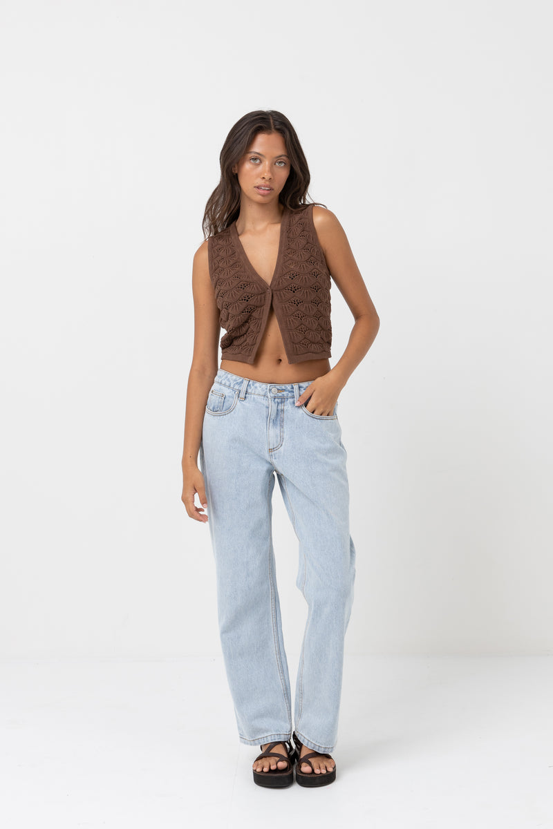 Chloe Low Rise Pant Blue