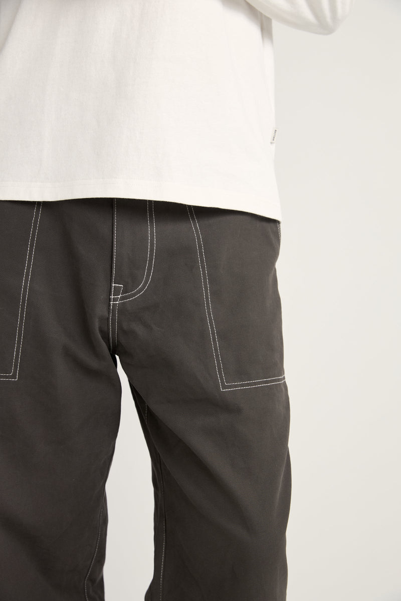 Contrast Stitch Carpenter Pant Black