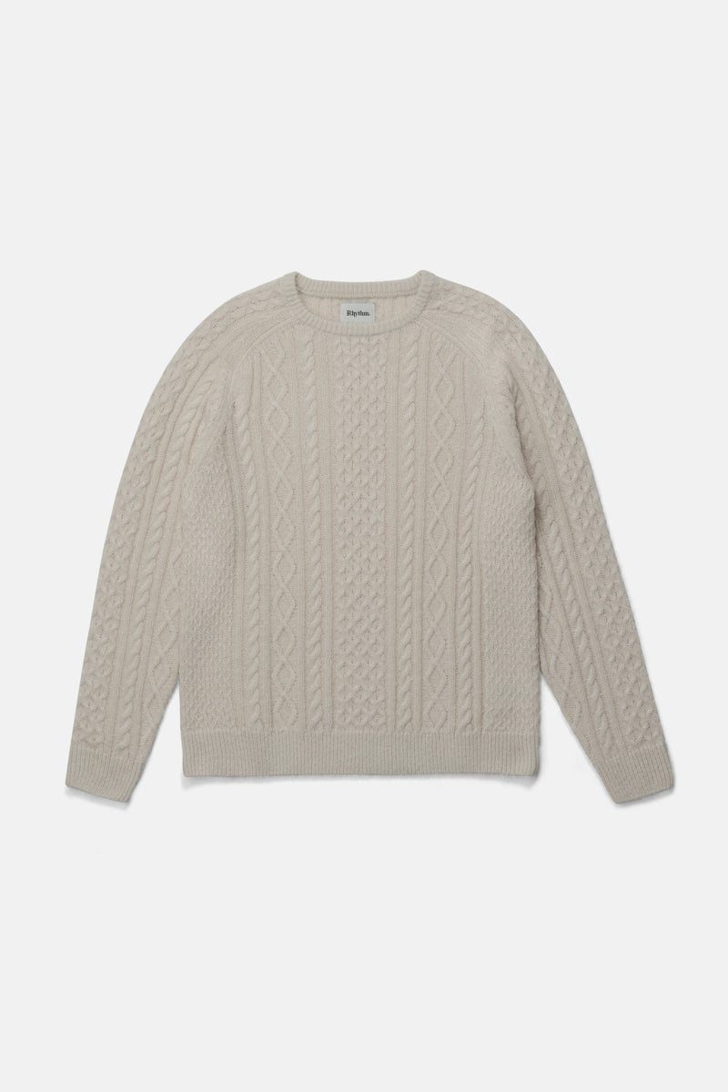 Mohair Fishermans Knit Natural