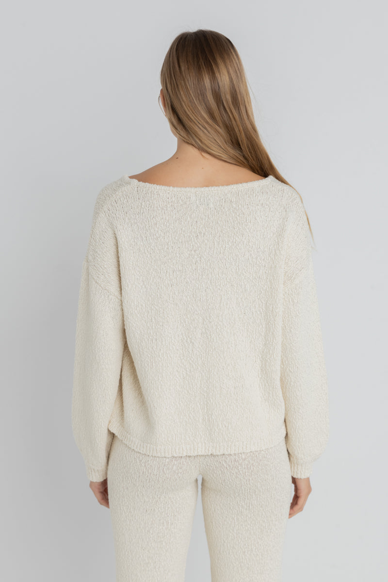 Emmie Tie Front Knit Natural