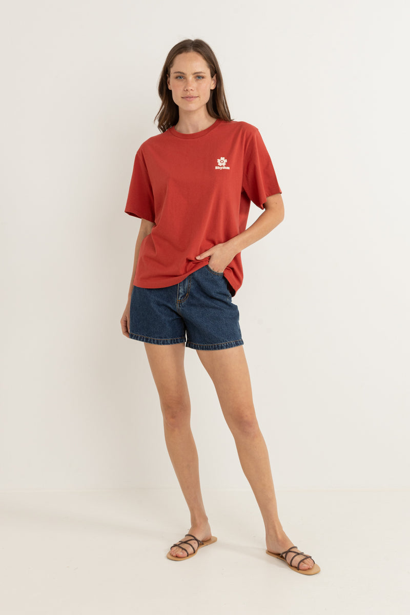 Scenescape Oversized T-Shirt Red