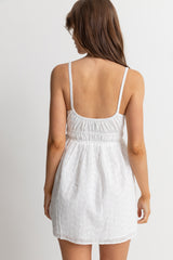 Fae Broderie Mini Dress White