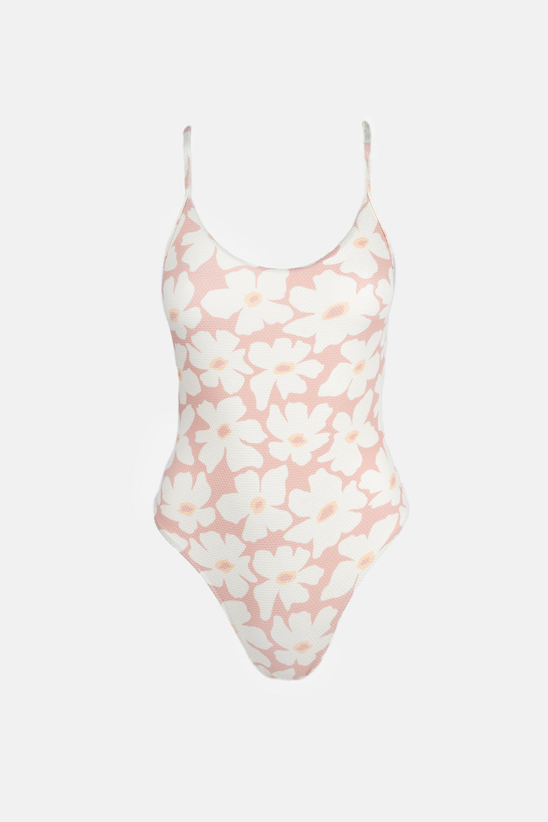 Mimi Floral Cross Back One Piece Rose