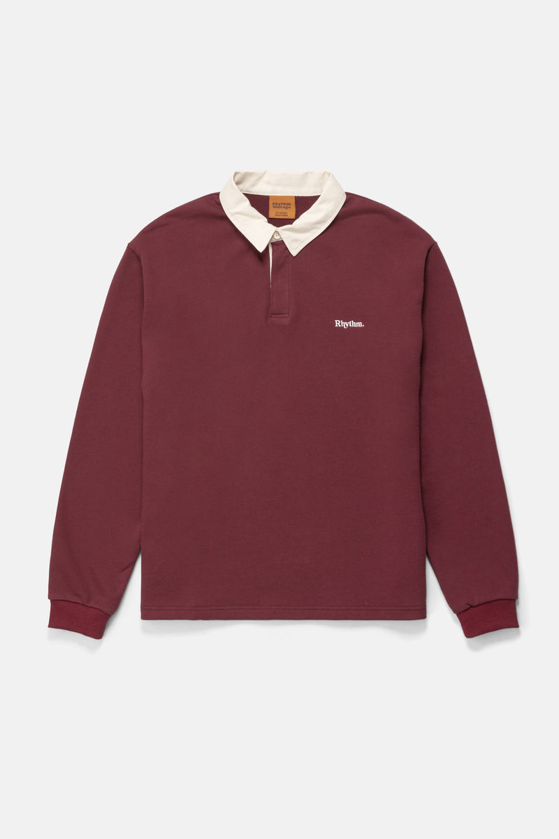 Vintage Rugby Ls Polo Merlot