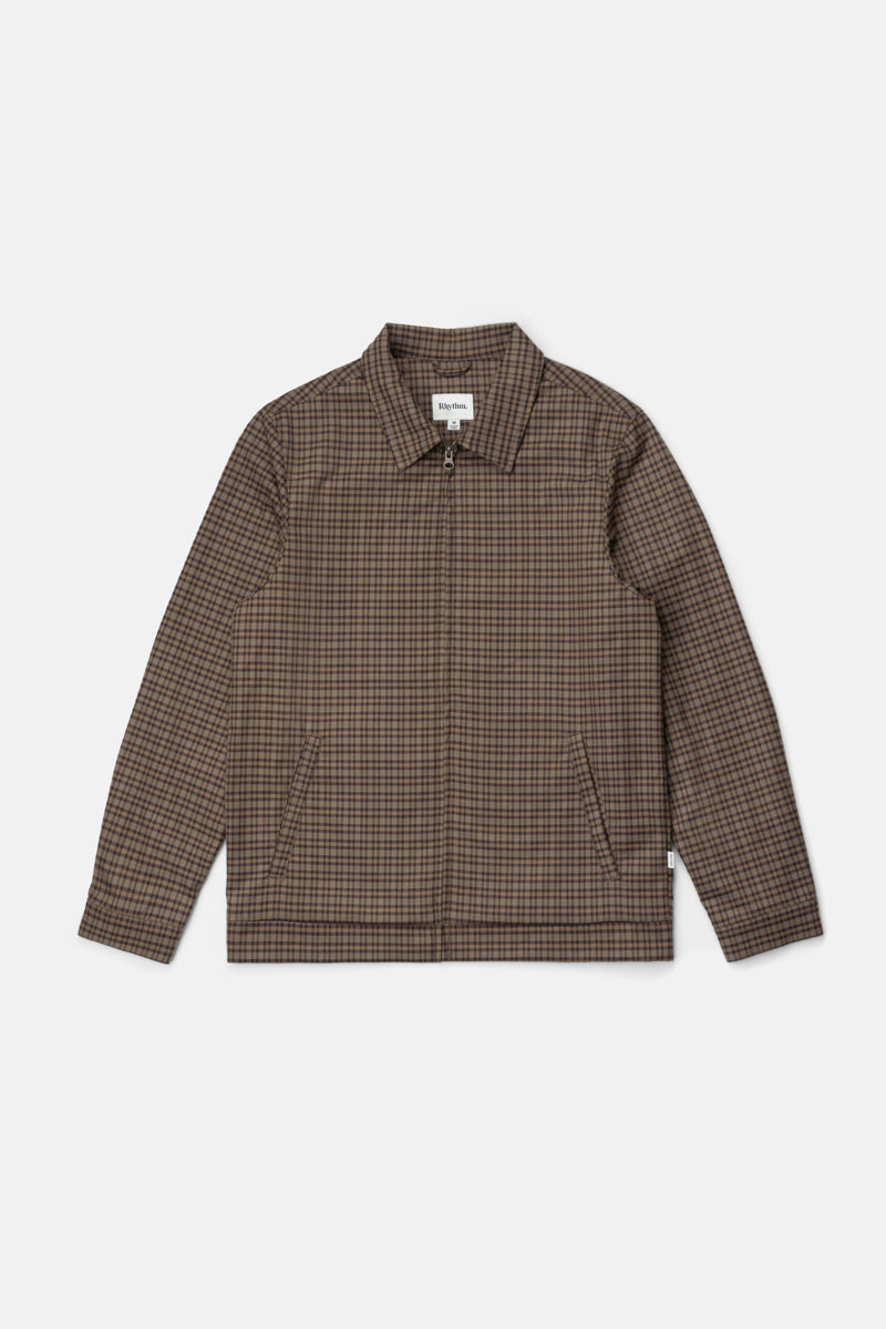 Flavell Check Jacket Brown