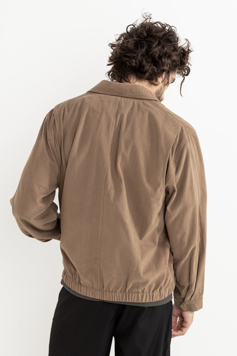 Twill Bomber Jacket Brown