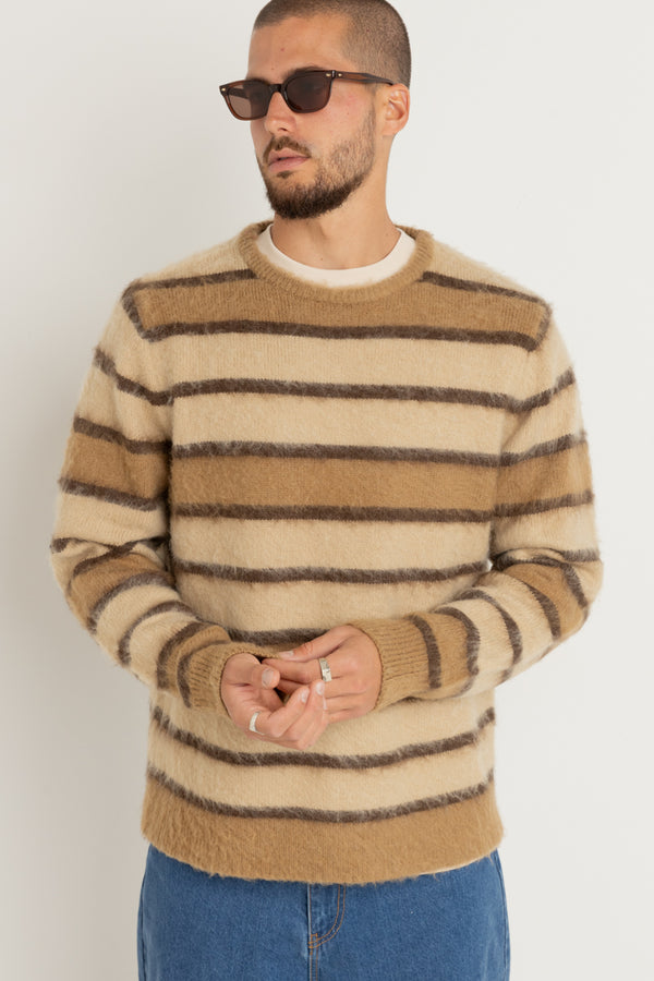 Mohair Striped Knit Bark