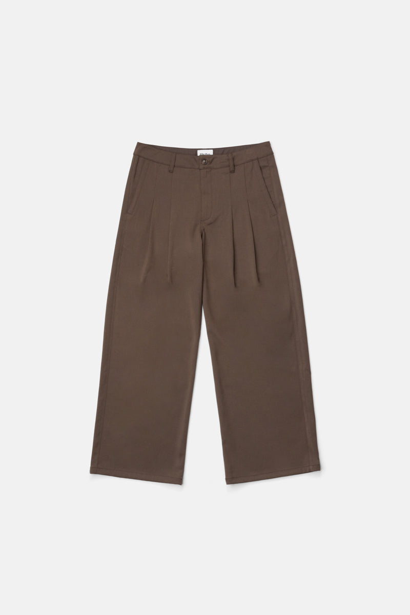 Jesse Pleated Pant Dark Brown