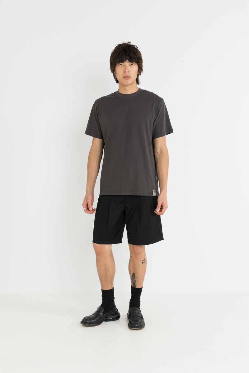 Woven Vintage Ss T-Shirt Vintage Black