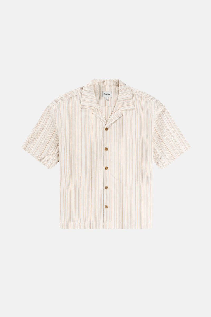 Benny Relaxed Stripe Ss Shirt Cream