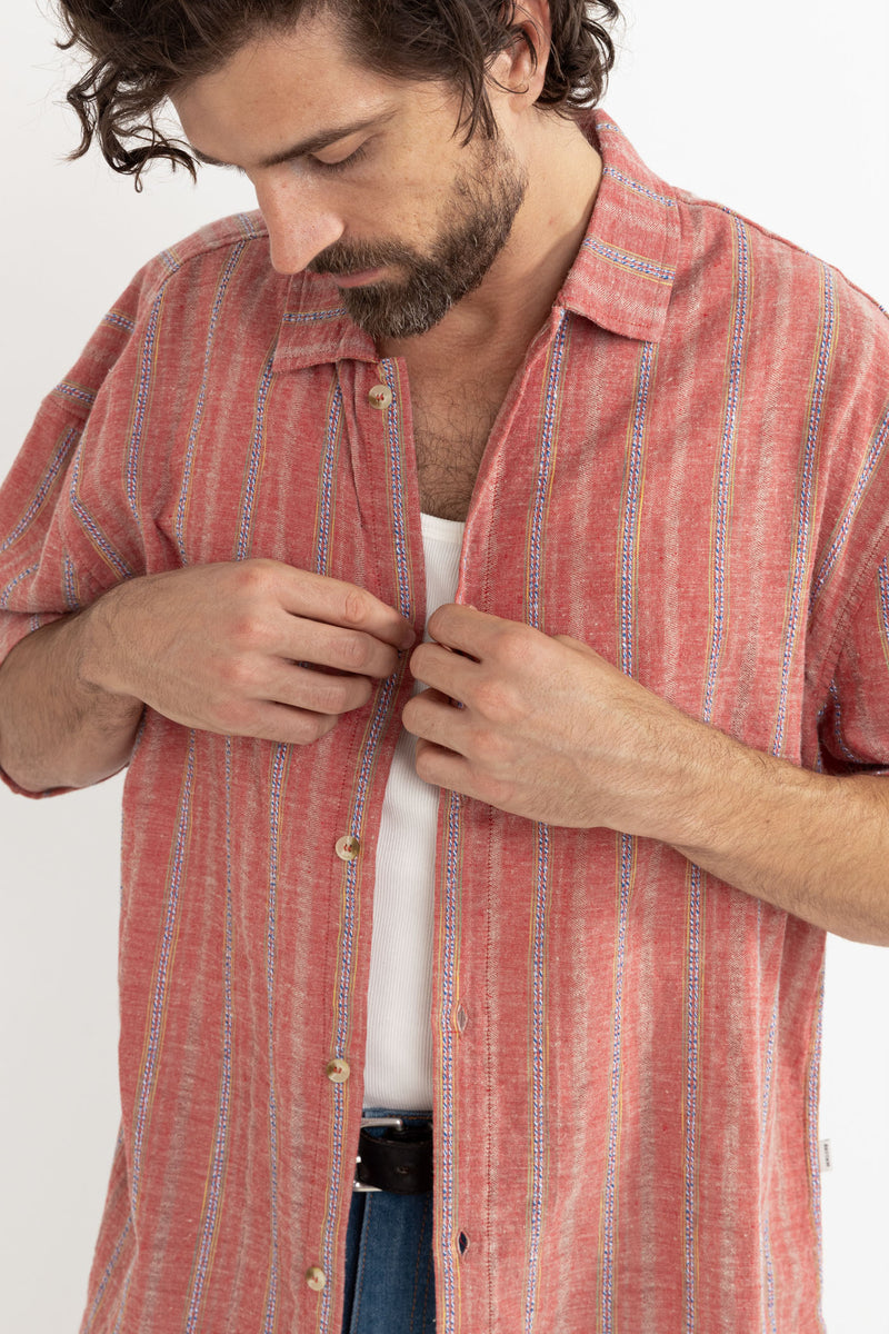 Charlie Relaxed Ss Shirt Red