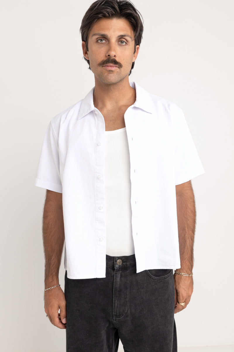 Jesse Pleat Ss Shirt White