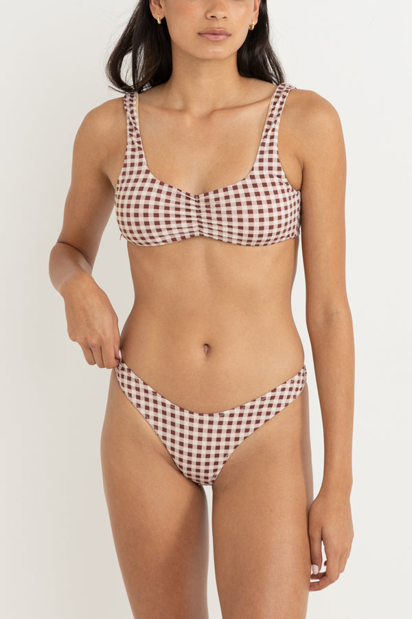 Parker Gingham Skimpy Pant Mahogany