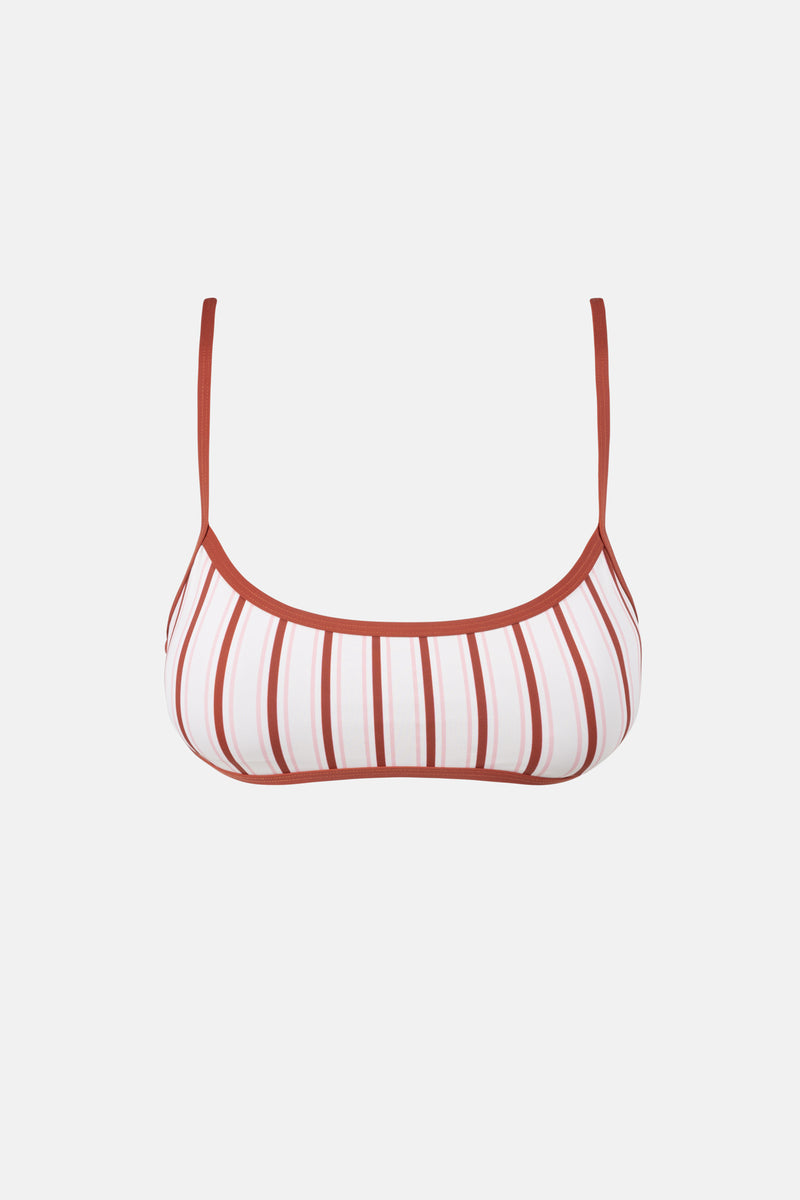 Leilani Stripe Crop Top Strawberry