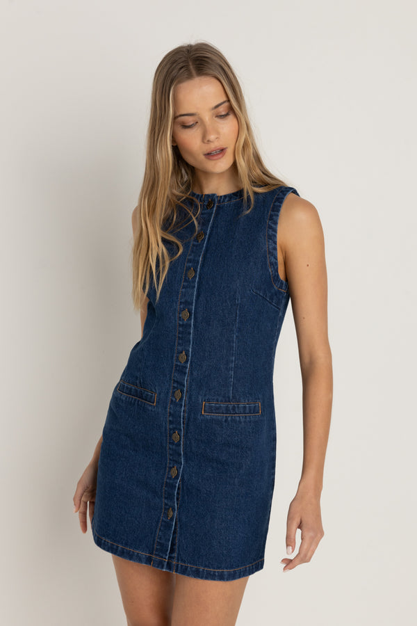 Gia Denim Dress Blue Wash