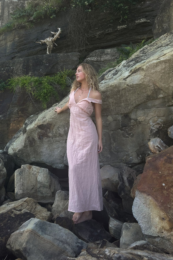 Posie Textured Maxi Dress Blush