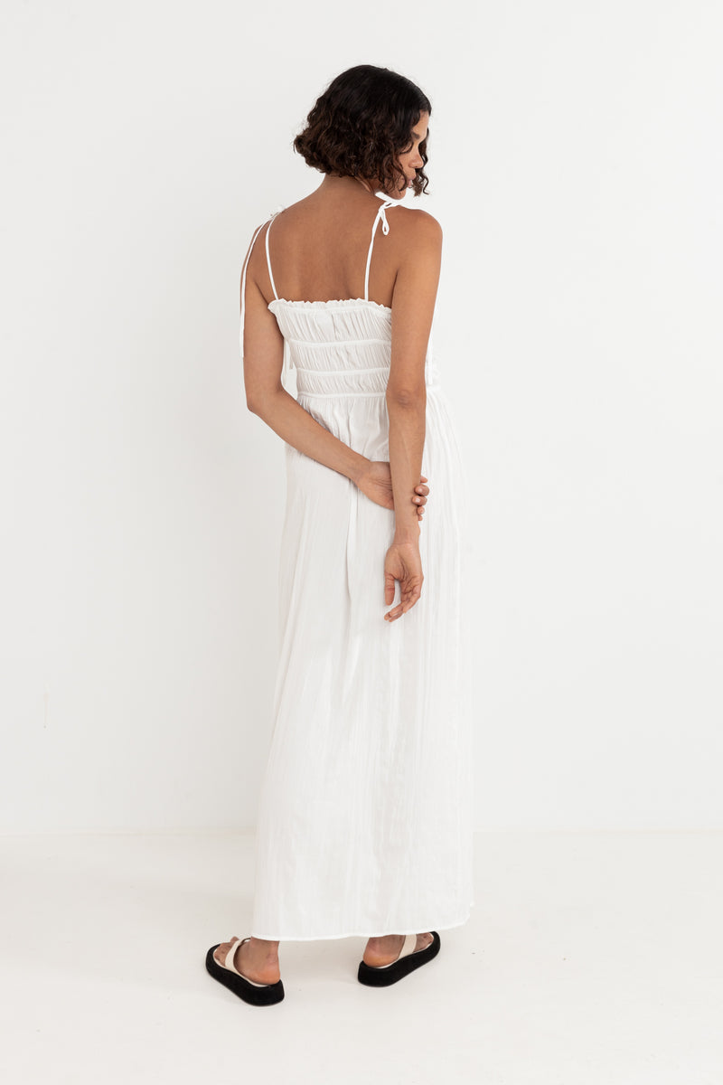 Alana Tie Maxi Dress Cream