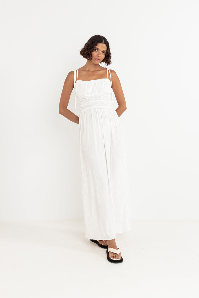 Alana Tie Maxi Dress Cream