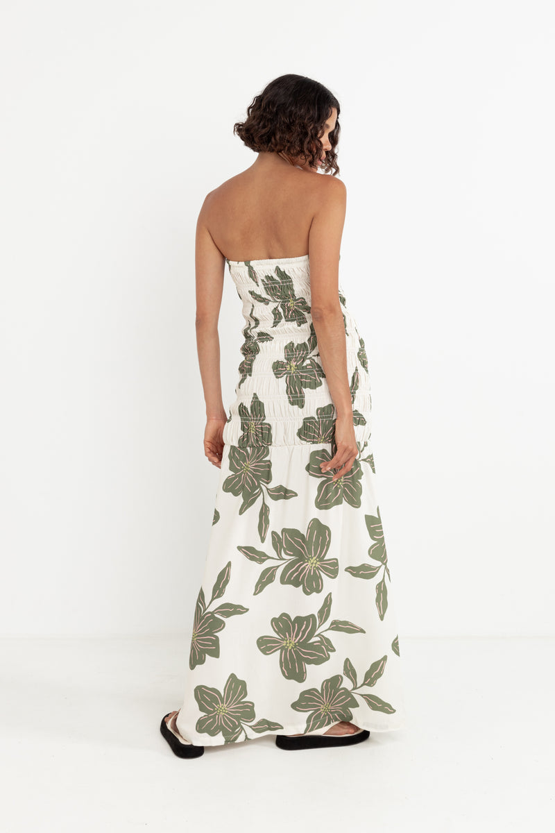 Kia Floral Maxi Dress Green