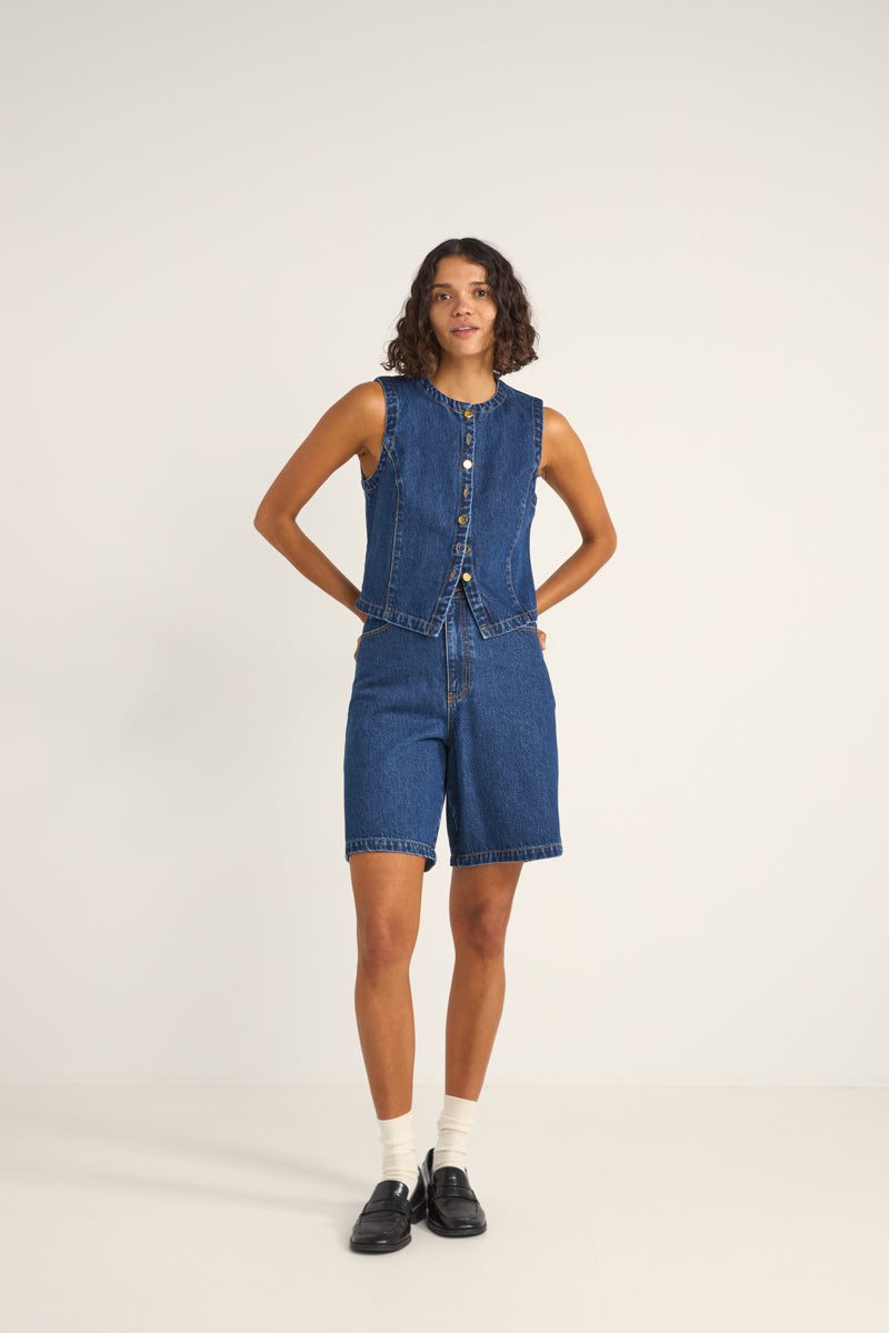 Gia Denim Vest Indigo